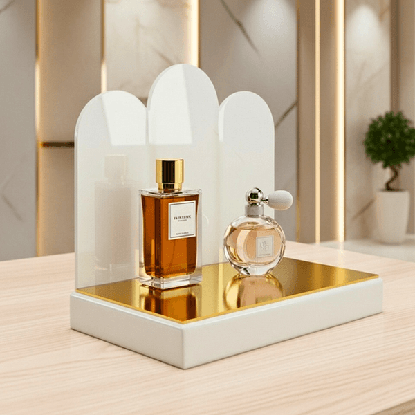 Exhibidor de Acrílico para perfumes, cremas y cosméticos